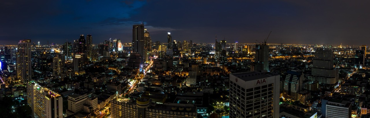 Bangkok skyline at night