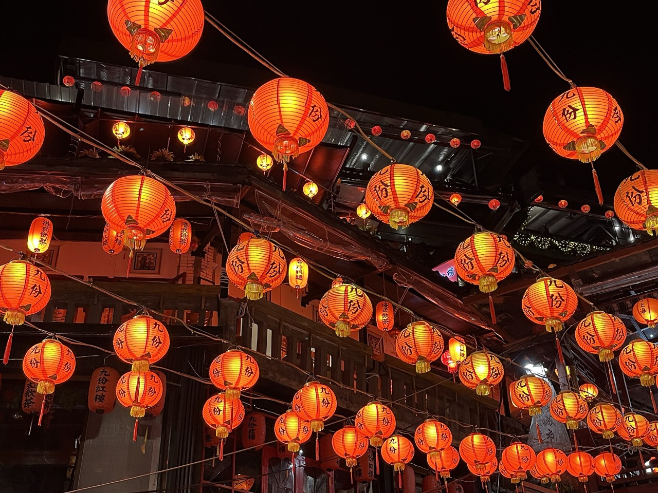 Lantern-lit lanes of Jiufen old street