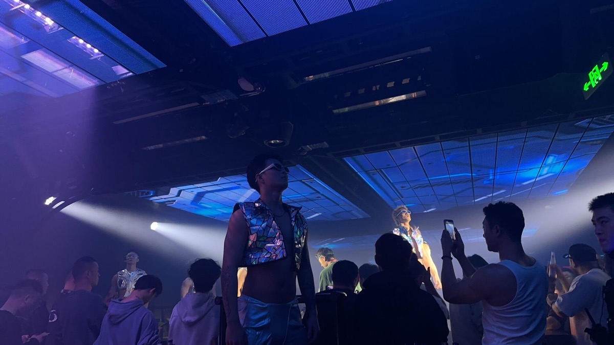 Monster House — the newest gay club in Chengdu, China, with a 360-degree LED room