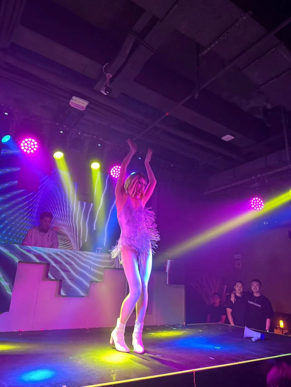 Drag performance on stage at Bonbon, Shenzhen